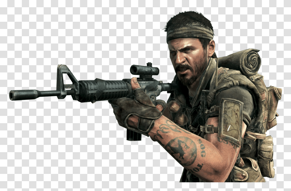 Black Ops 2 Characters Call Of Duty Player, Person, Human, Gun, Weapon Transparent Png