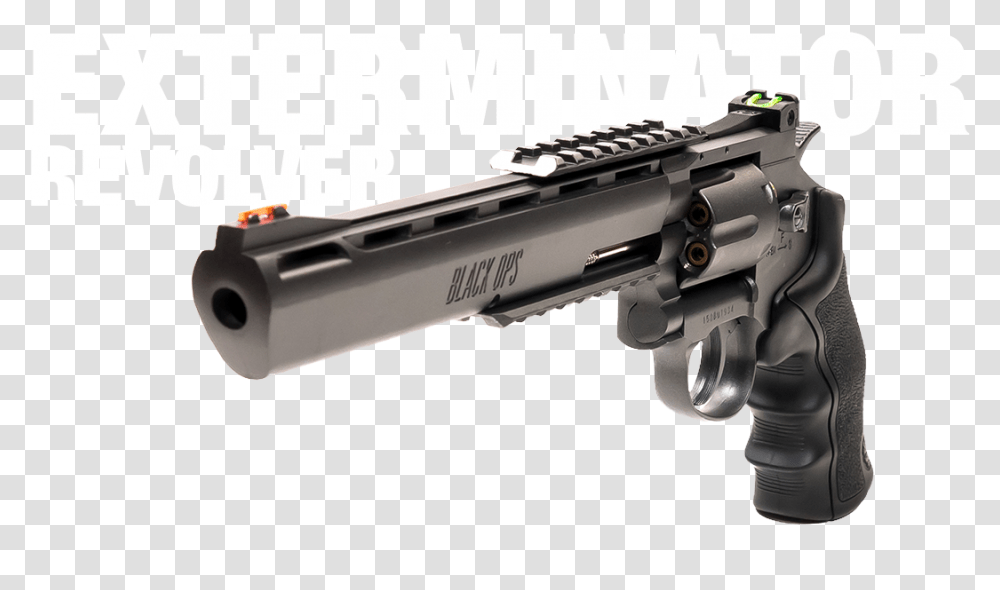 Black Ops Exterminator 8 Inch Revolver Gun Metal Finish, Weapon, Weaponry, Handgun, Shotgun Transparent Png