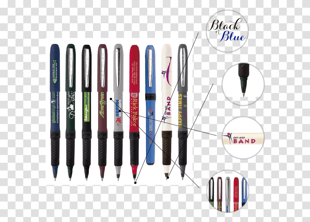 Black Or Blue Ink Bic Grip Roller, Pen, Baseball Bat, Team Sport, Sports Transparent Png
