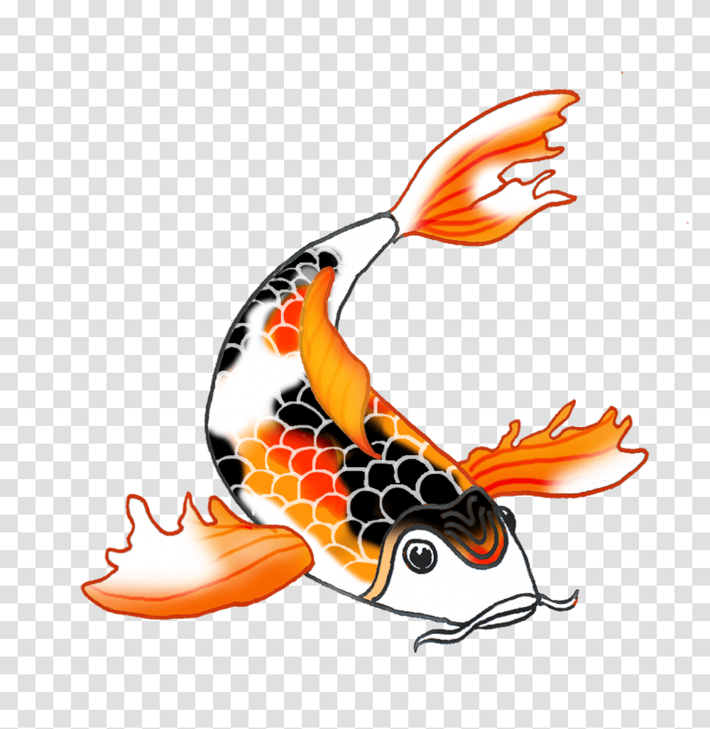 Black Orange Koi Fish Koi Fish Koi Fish And Koi, Carp, Animal, Goldfish Transparent Png