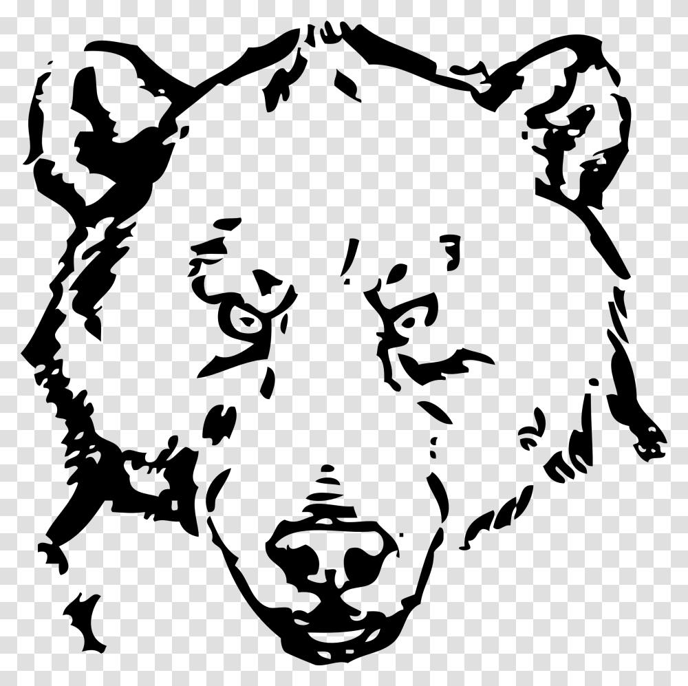 Black Outline Angry Shark Tattoo Stencil Photo Bear Image Black And White, Bird, Animal, Person, Human Transparent Png