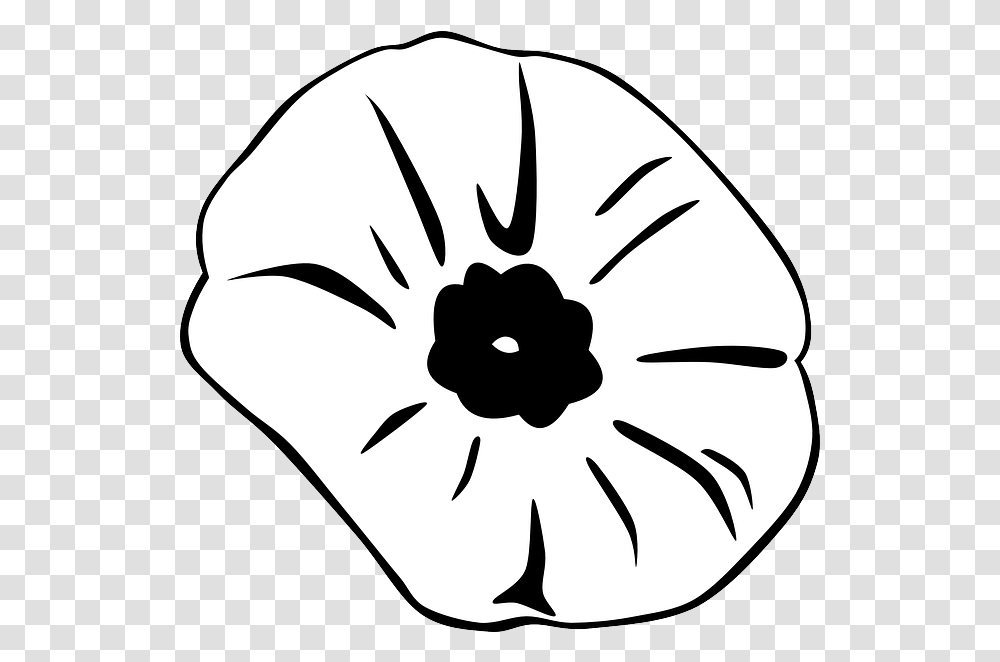 Black Outline Drawing Flower White Cartoon Public Silhouette Of A Poppy, Plant, Vegetable, Food, Produce Transparent Png