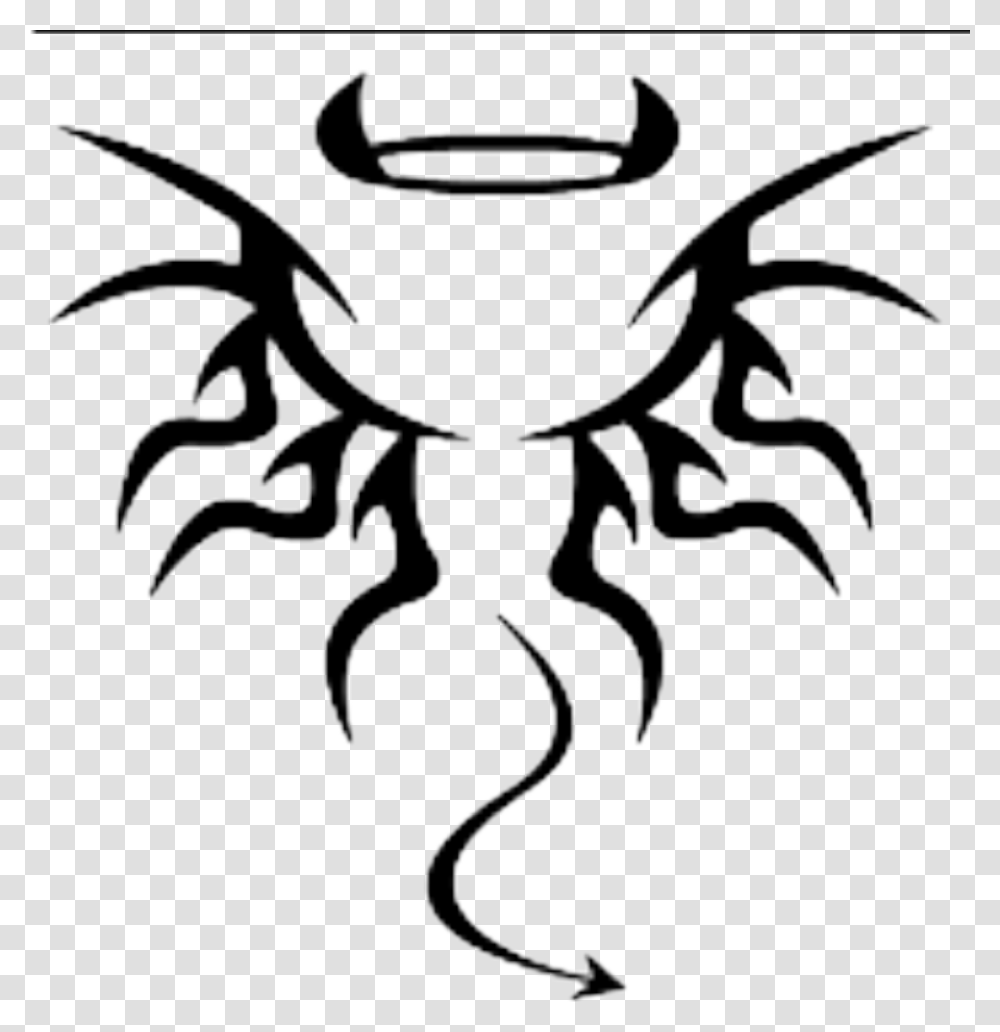 Black Outline Small Devil Tattoo Designs, Emblem, Dynamite, Bomb Transparent Png