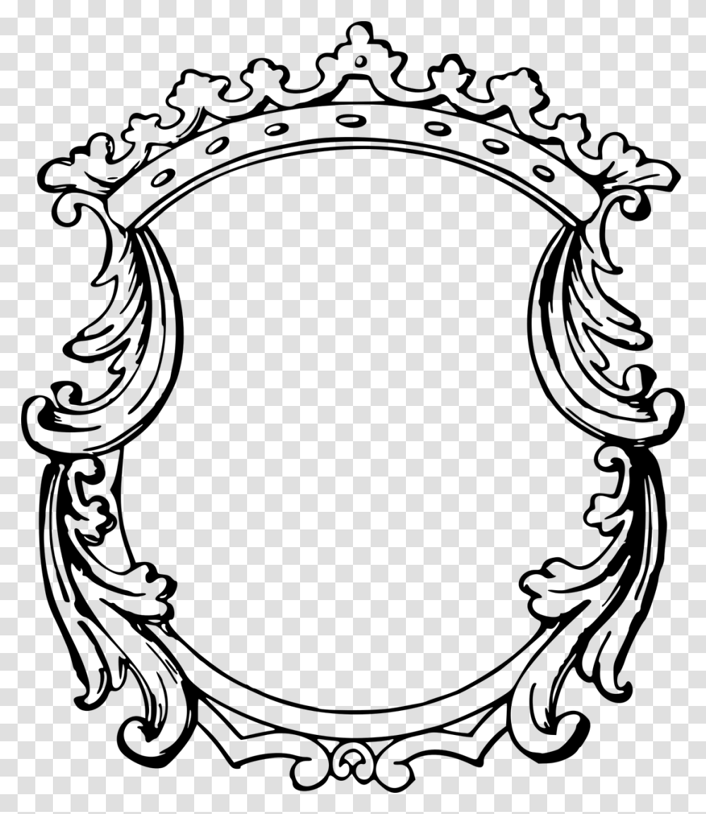Black Oval Frame Border Crown, Gray, World Of Warcraft Transparent Png