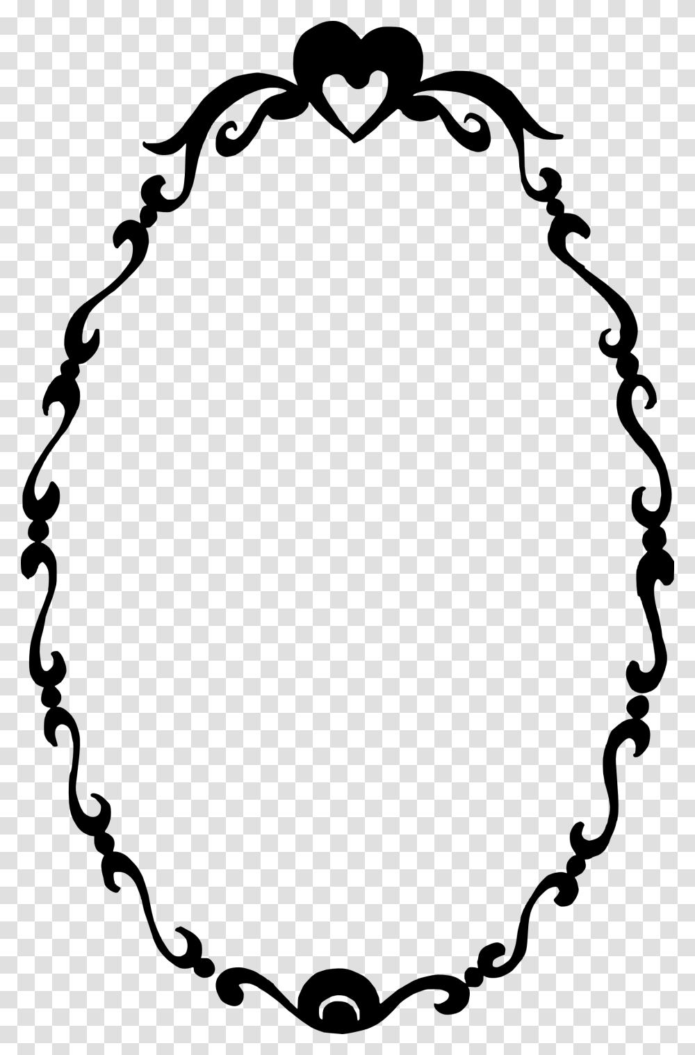 Black Oval Frame Vector Graphics, Chain Transparent Png