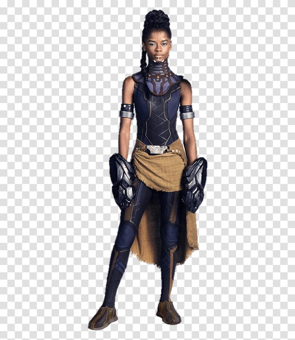 Black Panther Cast Shuri, Costume, Person, Armor Transparent Png