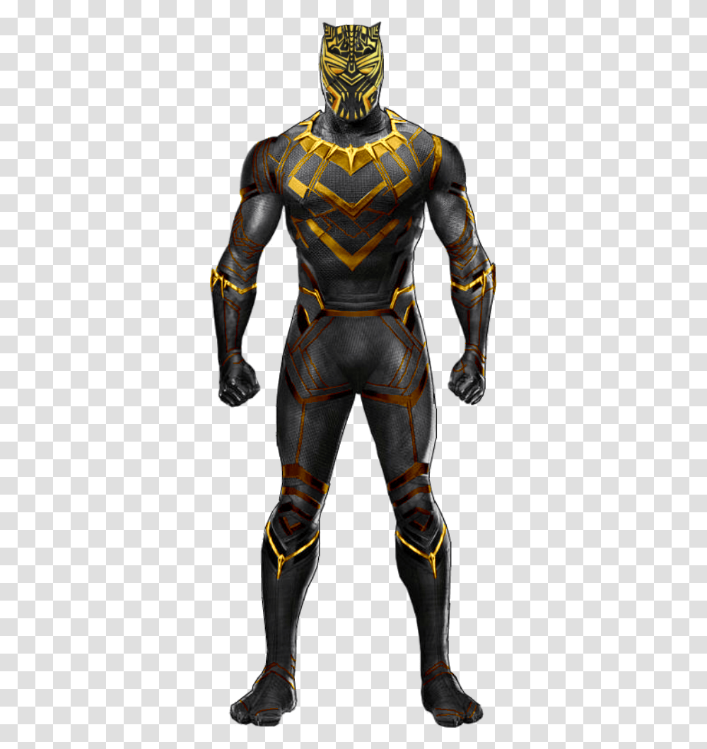 Black Panther Clipart Mcu Golden Jaguar Black Panther, Person, Human, Armor Transparent Png