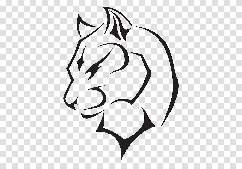 Black Panther Cougar Drawing Clip Art, Stencil, Painting, Dragon, Pattern Transparent Png