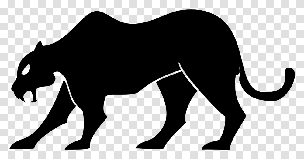 Black Panther Cougar Silhouette Clip Art Silhouette Of Panther, Gray, World Of Warcraft Transparent Png