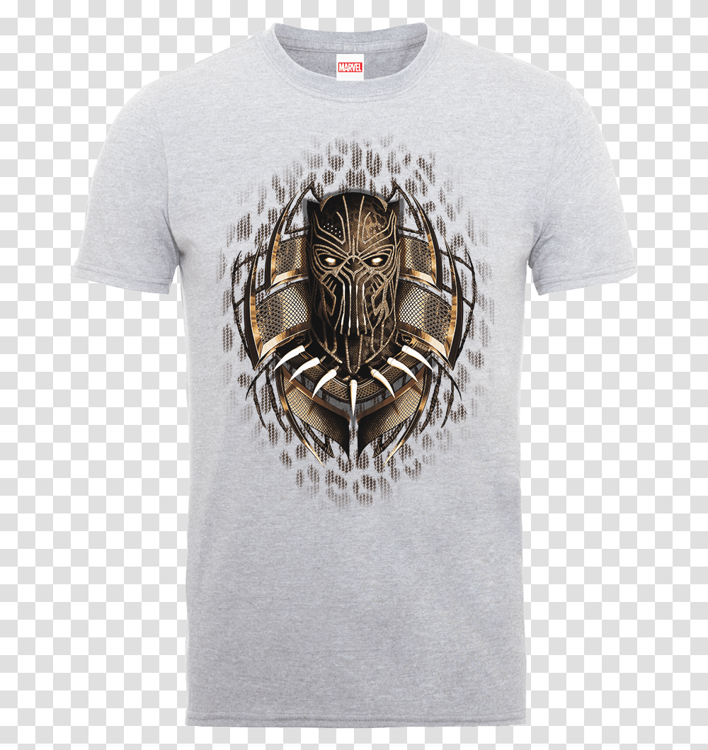 Black Panther Gold Erik T Logo, Clothing, Apparel, T-Shirt, Sleeve Transparent Png