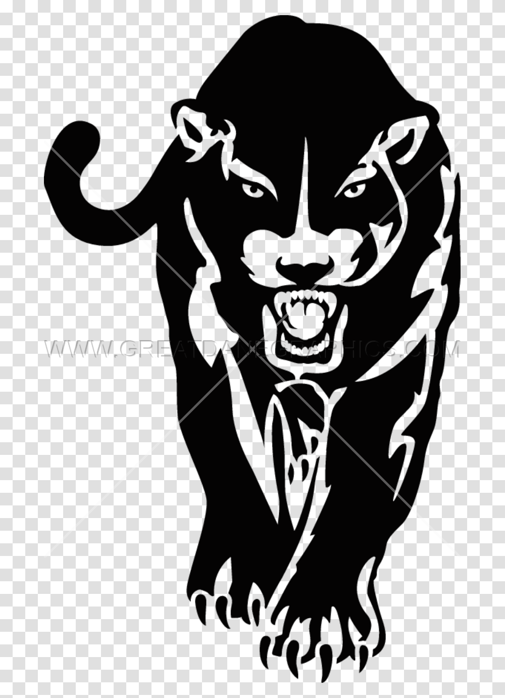 Black Panther Jaguar Cougar Stencil Clip Art Cute Black Panther Cartoon, Person, Sport, Bow, Archery Transparent Png