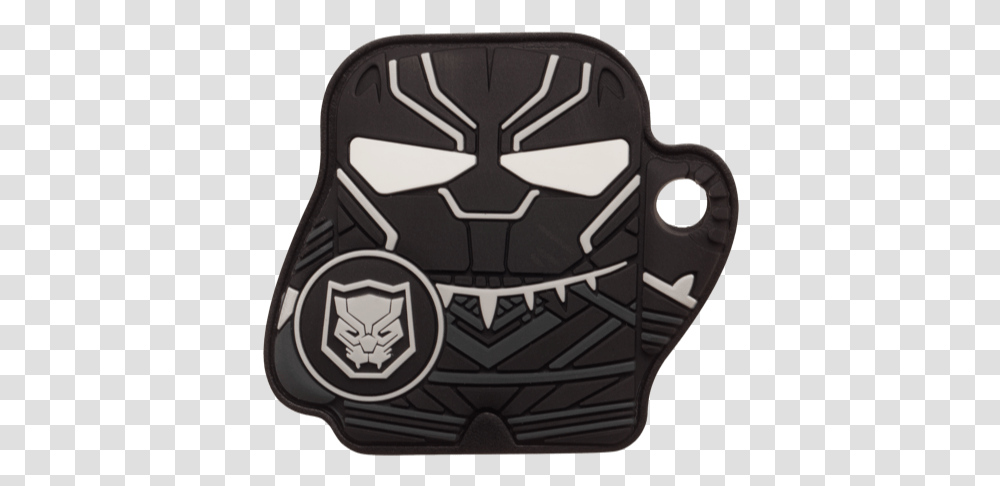 Black Panther Marvel Movie Foundmi 20 Personal Bluetooth Tracker Keychain Black Panther, Label, Text, Soccer Ball, Buckle Transparent Png