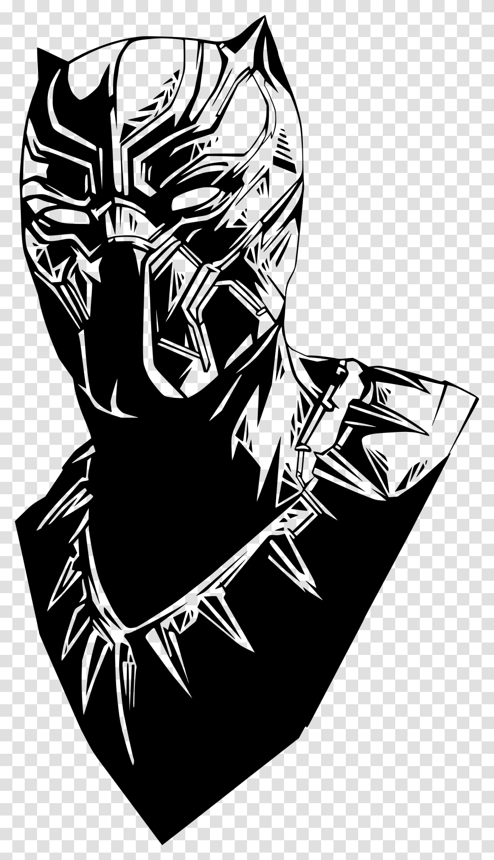 Black Panther Marvel Vector, Hand, Stencil, Fist Transparent Png