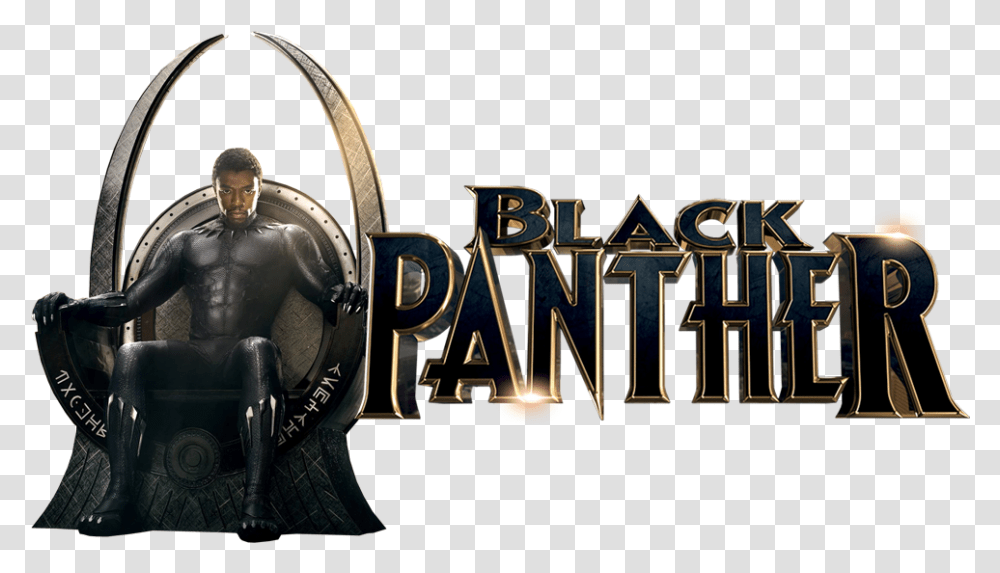 Black Panther Movie Logo Picture Black Panther Movie, Person, Human, Machine, Costume Transparent Png