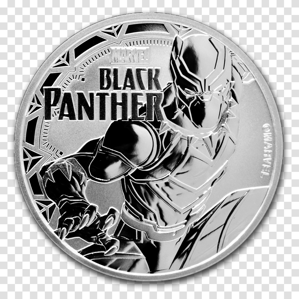 Black Panther Necklace Black Panther Silver Coin, Helmet, Apparel, Sunglasses Transparent Png