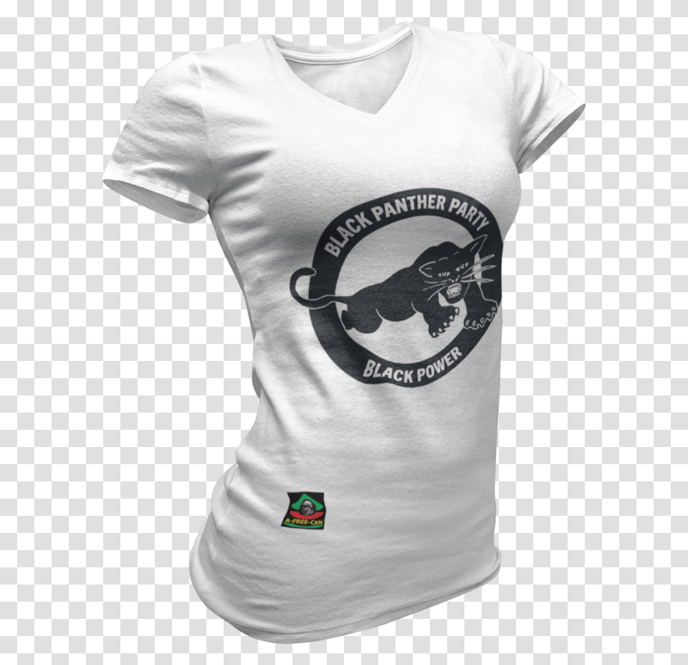 Black Panther Party Power By A Freecancom Tshirt For Women, Clothing, Apparel, T-Shirt, Person Transparent Png