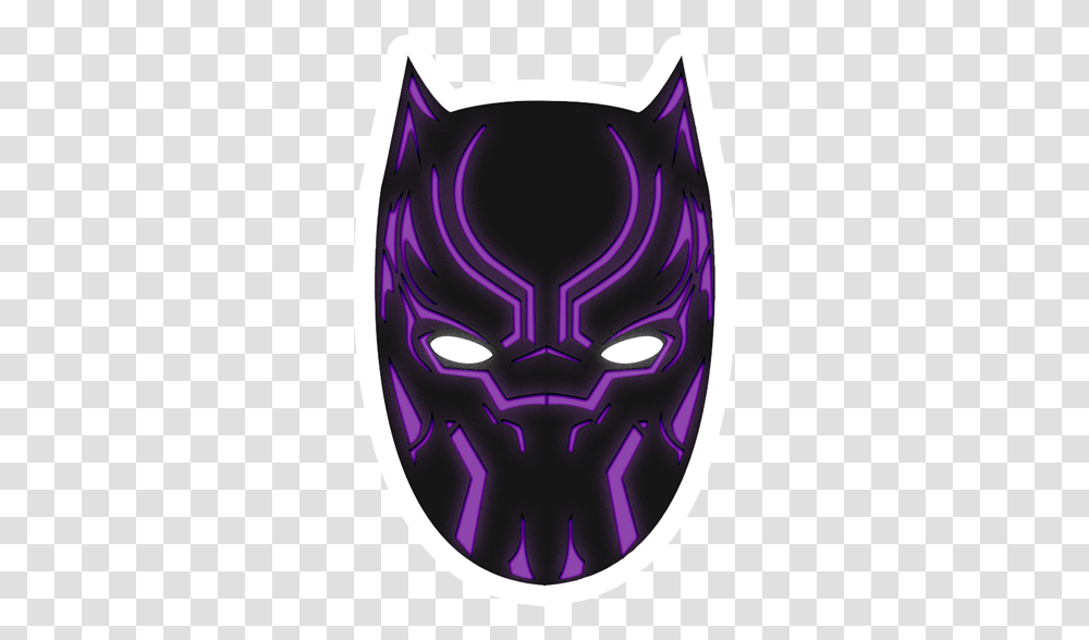 Black Panther Sticker Just Stickers Purple Black Panther Mask, Wristwatch, Clock Tower, Architecture, Building Transparent Png