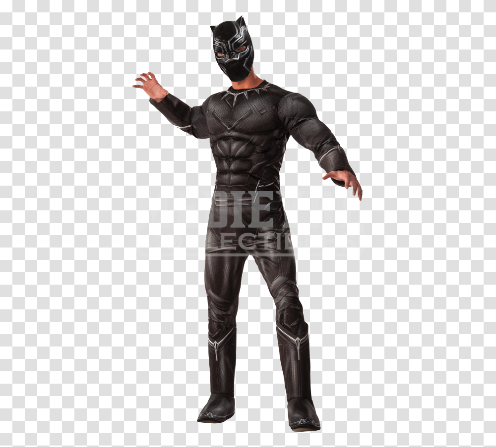 Black Panther Suit Costume Black Panther Costume Men, Person, Hand, Face, Word Transparent Png