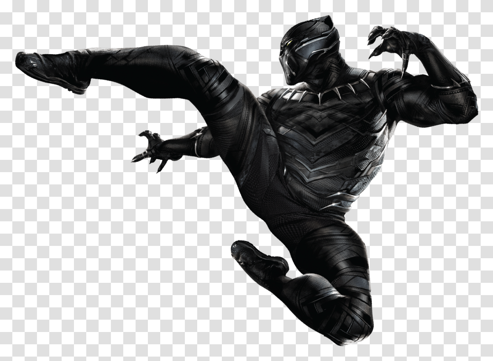Black Panther T Chaka Marvel Cinematic Universe Wakanda Marvel Black Panther Clipart, Person, Human, Alien, Ninja Transparent Png