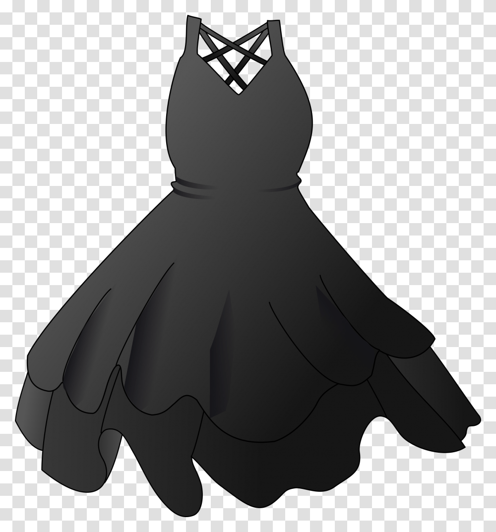 Black Party Dress Black Dress Clip Art, Costume, Fashion, Cloak Transparent Png
