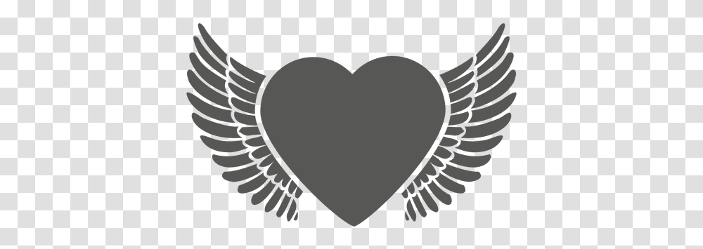 Black Paw Heart With Wings Vector Corona De Laurel, Face, Tattoo, Skin, Cushion Transparent Png