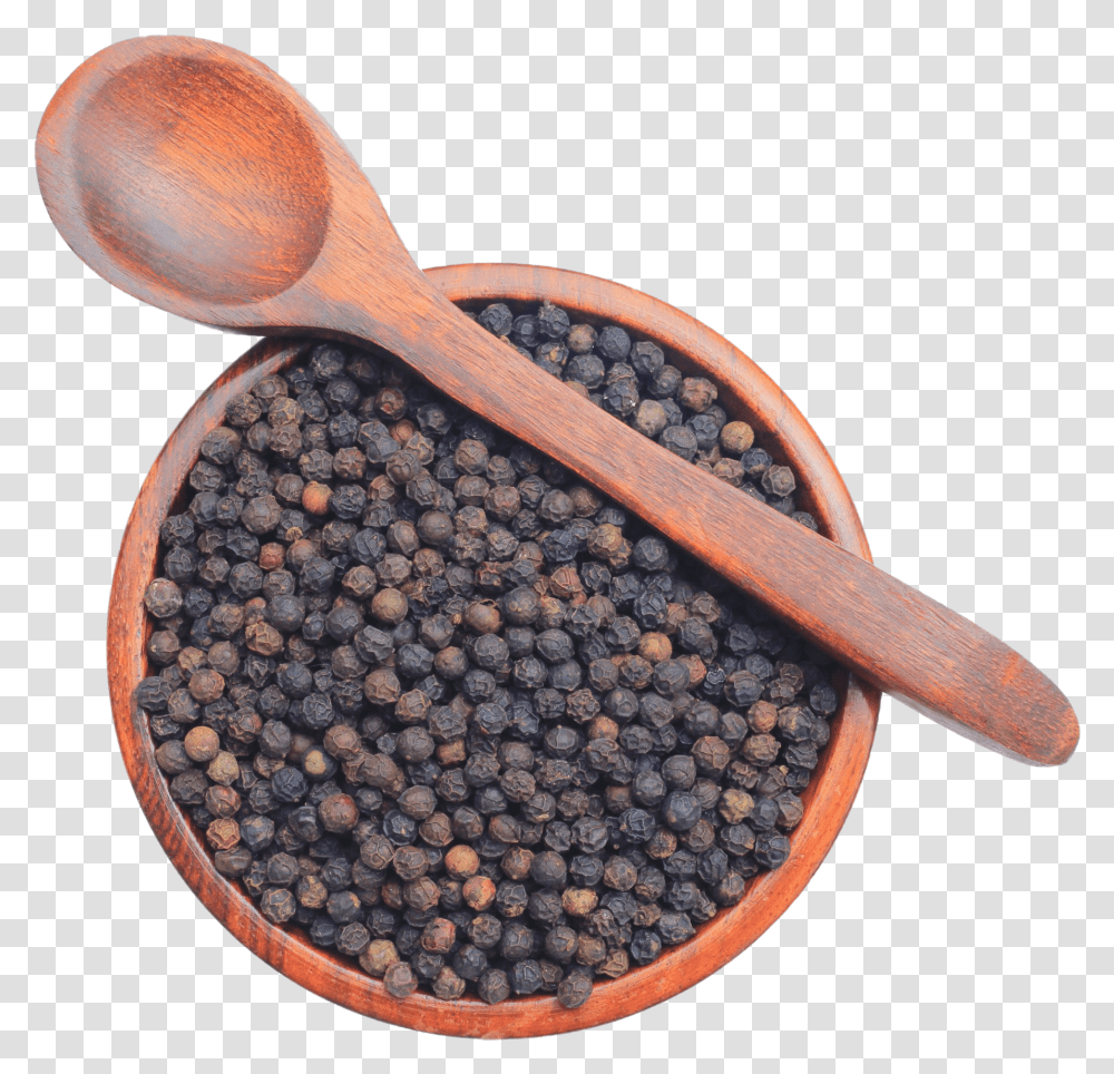 Black Pepper Hd Quality Black Pepper, Spoon, Cutlery, Plant, Food Transparent Png