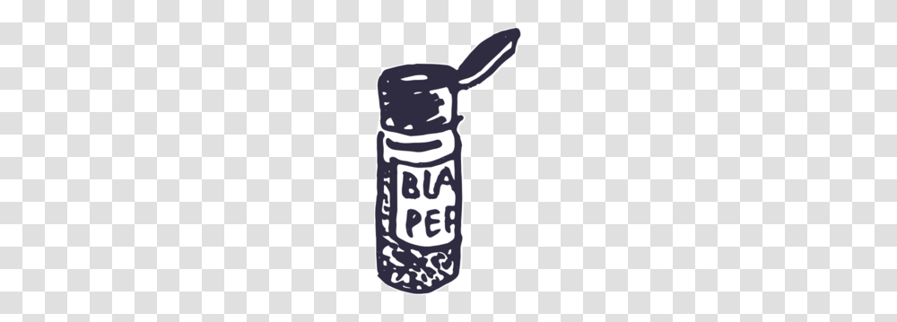 Black Pepper Shaker Clip Art, Bottle, Label, Beverage Transparent Png