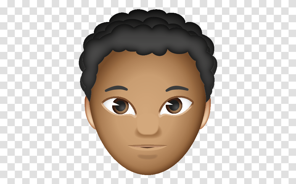 Black Person Black Man Emoji, Head, Face, Hair, Doll Transparent Png