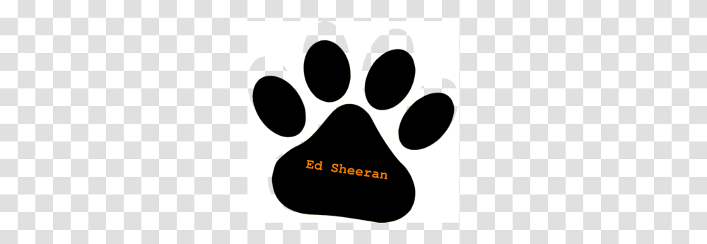 Black Pet Paw Ed Sheeran Orange Text Clip Art, Footprint, Hook, Claw, Stencil Transparent Png