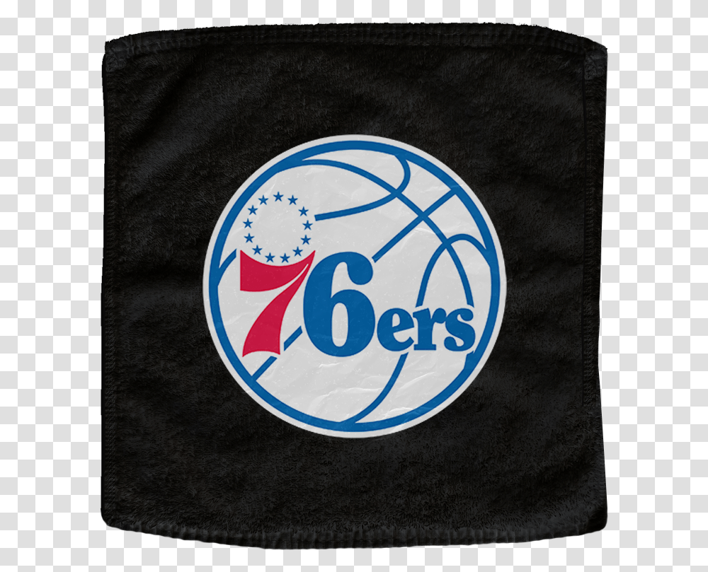 Black Philadelphia 76ers Nba Basketball Rally Towels Philadelphia 76ers Logo, Label Transparent Png