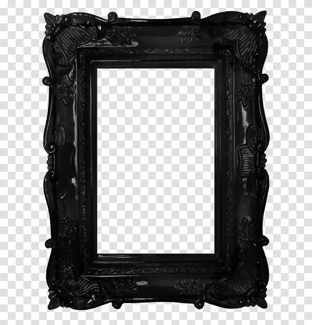 Black Picture Frame Hd Black Wood Frame, Mirror, Furniture, Indoors, Photography Transparent Png