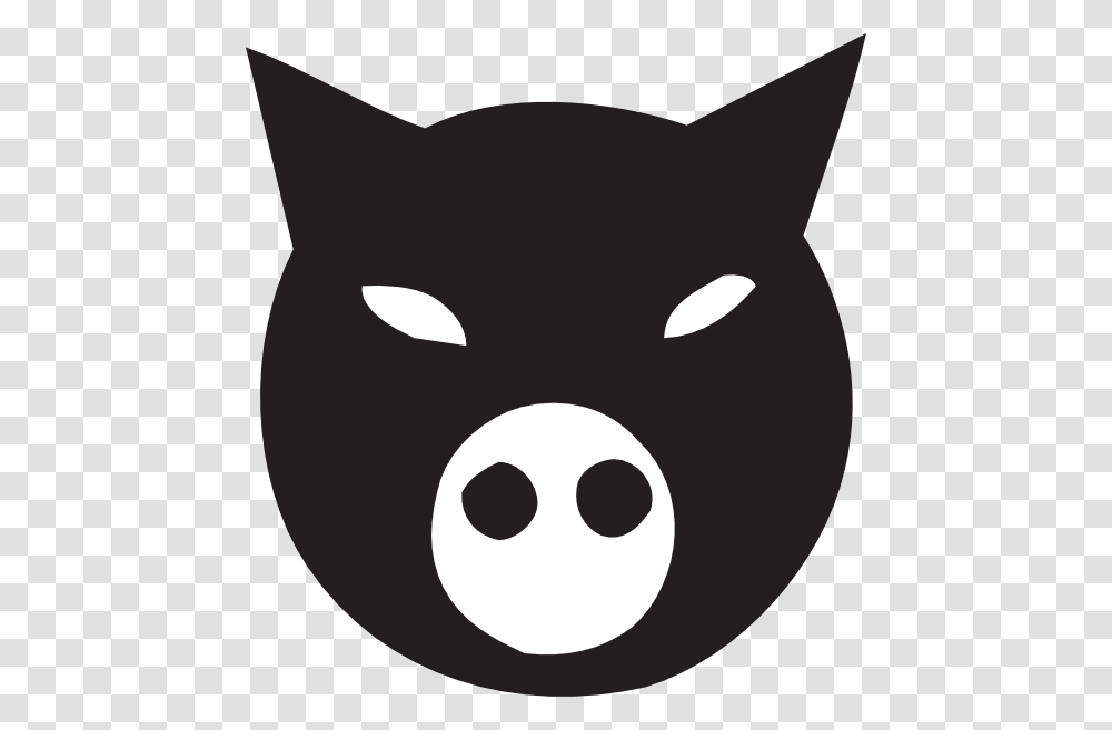 Black Pig Face Clip Art For Web, Mask Transparent Png