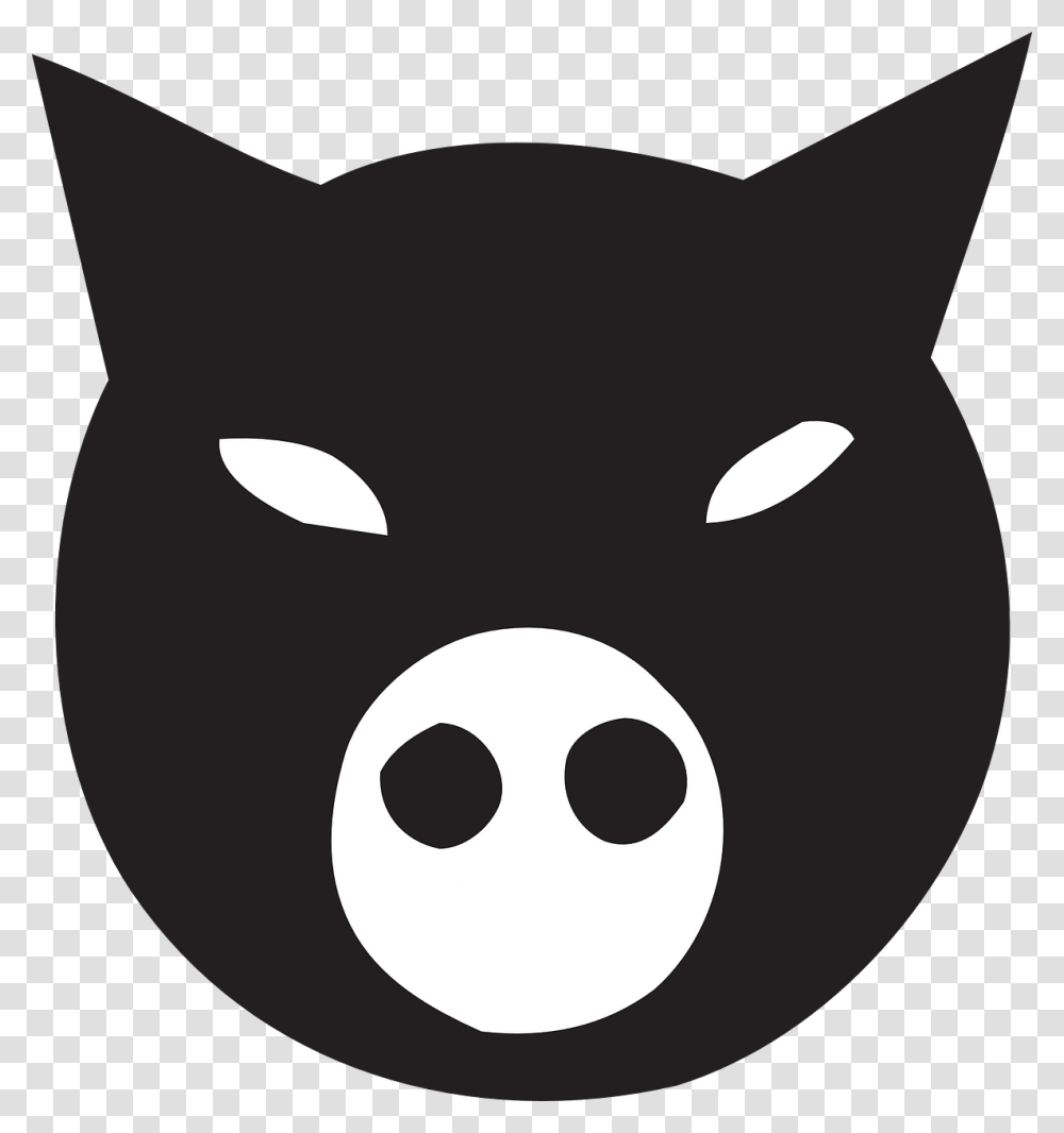 Black Pig Face Svg Clip Arts Cartoon Black Pig Face, Mask Transparent Png