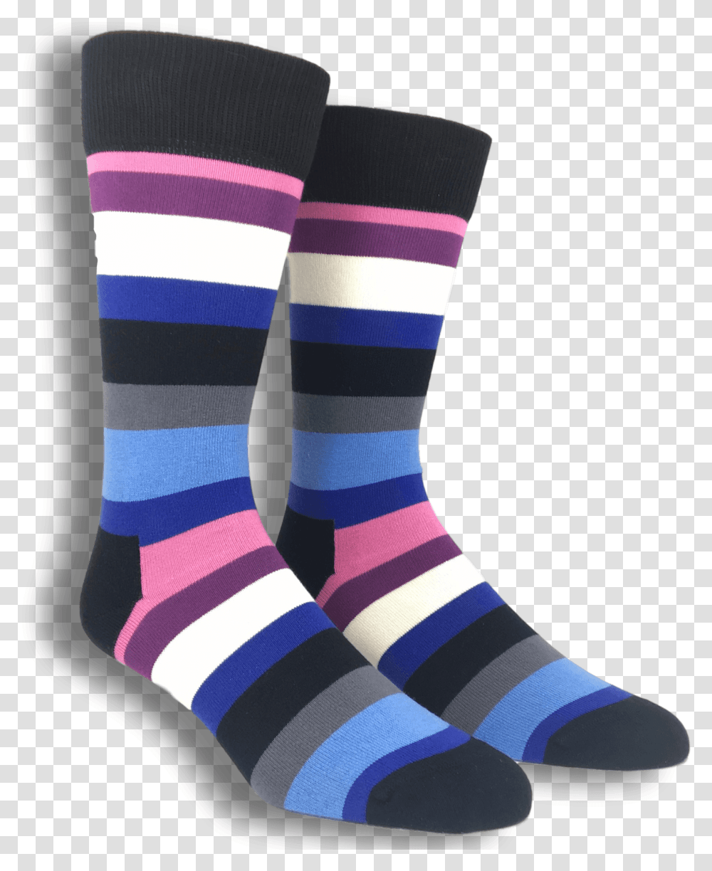 Black Pink And Blue Stripe Socks By Happy Socks Hockey Sock, Apparel, Shoe, Footwear Transparent Png