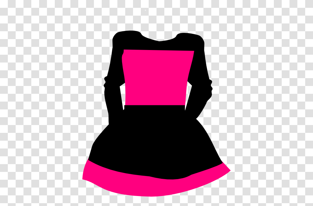 Black Pink Dress Clip Art, Sleeve, Silhouette, Hood Transparent Png