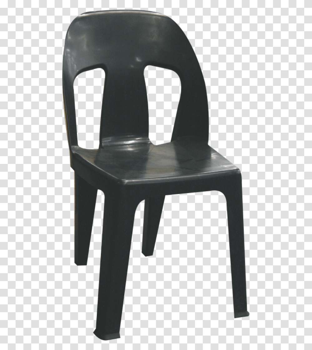Black Plastic Chair, Furniture Transparent Png