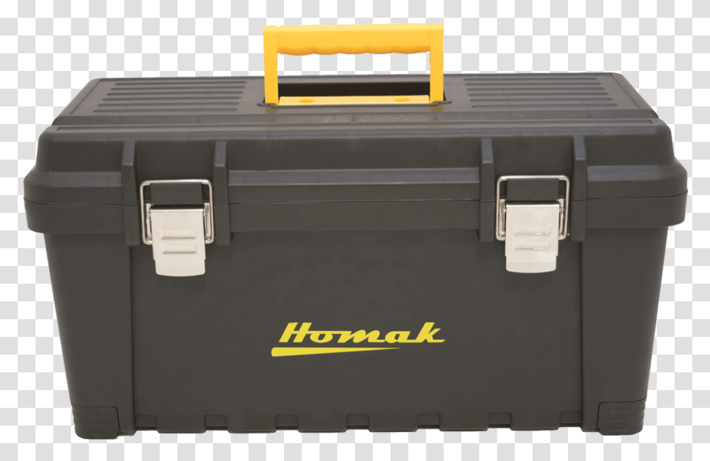 Black Plastic Toolbox With Metal Latches Wood, First Aid, Bench, Furniture, Mailbox Transparent Png