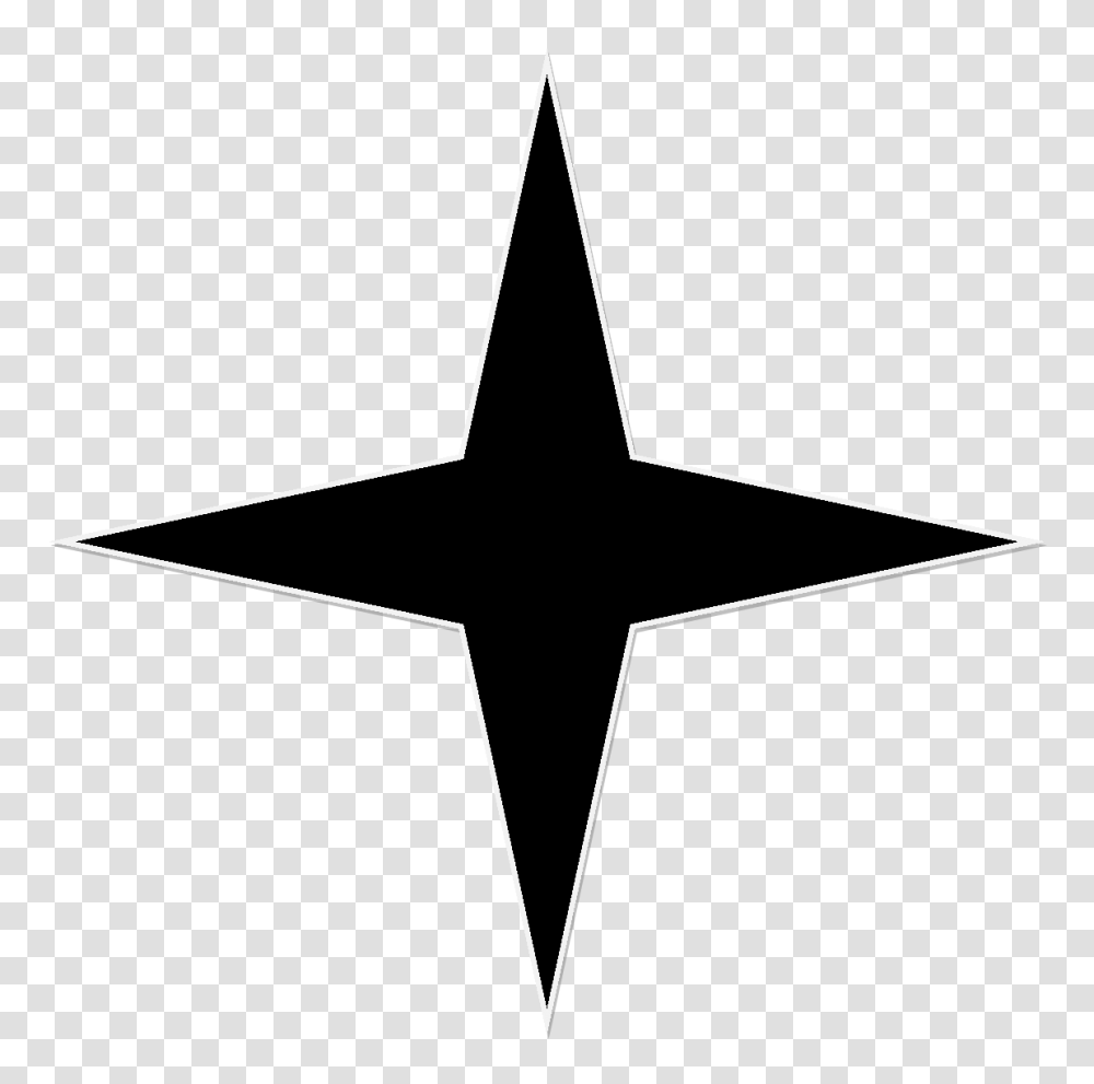 Black Point Star, Cross, Star Symbol Transparent Png