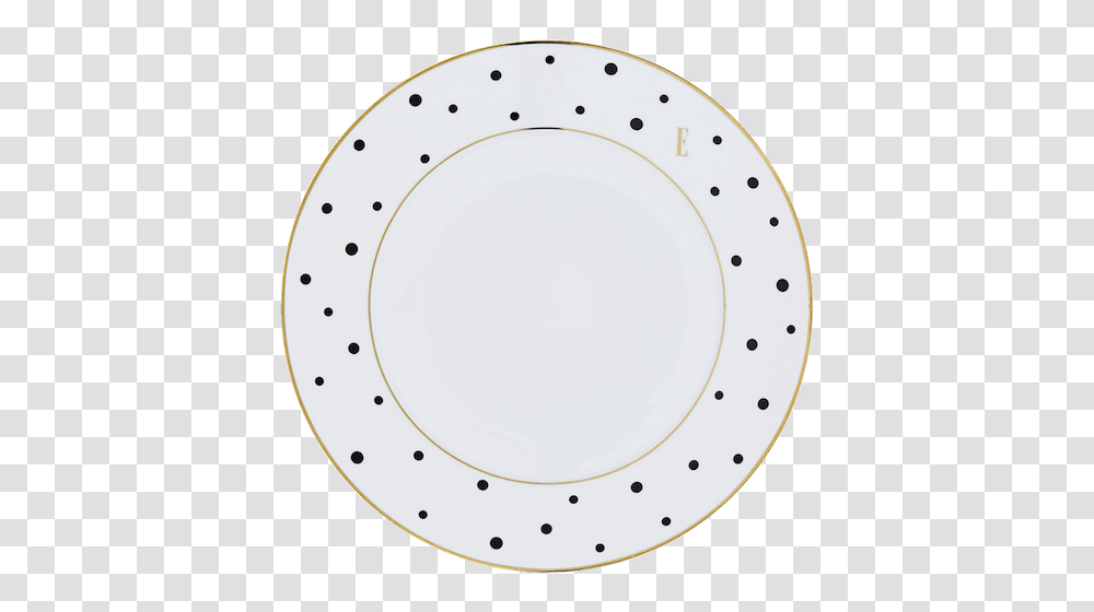 Black Polka Dot Dinner Plate, Porcelain, Pottery, Dish Transparent Png