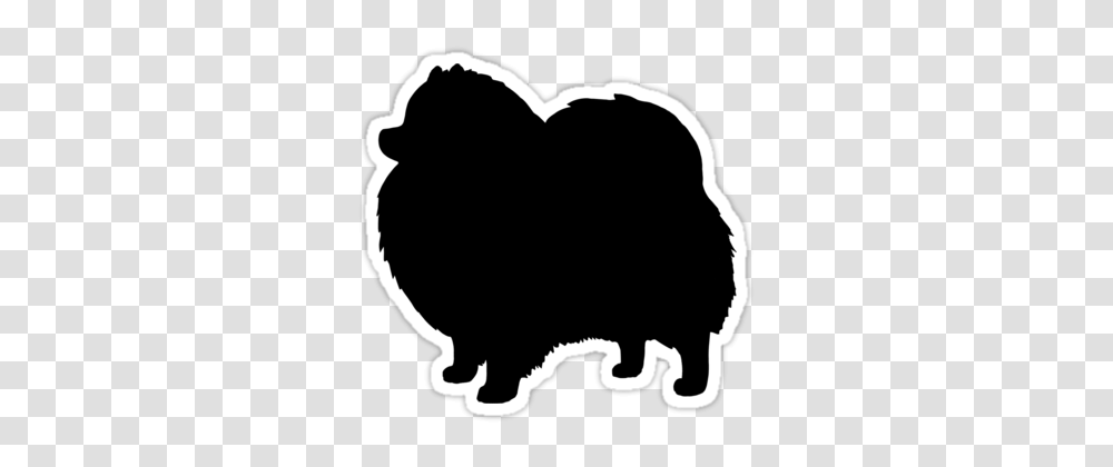 Black Pomeranian Dog Silhouette, Stencil, Pet, Canine, Animal Transparent Png