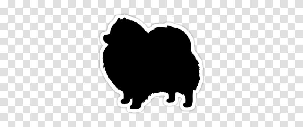 Black Pomeranian Dog Silhouette, Stencil, Heart, Pet Transparent Png
