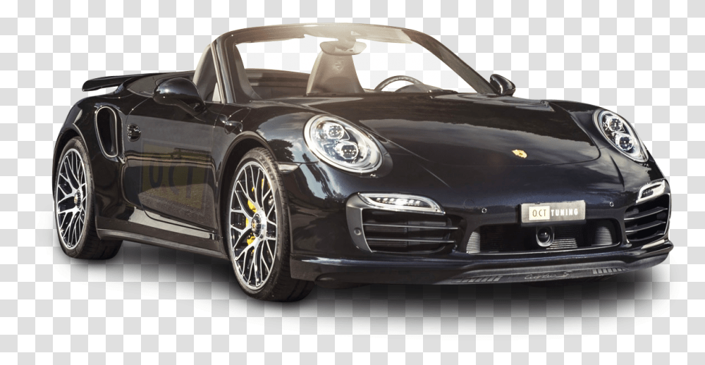 Black Porsche 911 Turbo Car, Vehicle, Transportation, Tire, Wheel Transparent Png