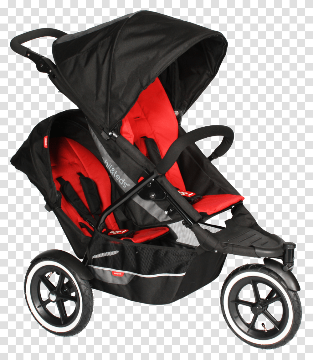 Black Pram Baby Image Phil And Teds Explorer Double Buggy, Stroller, Lawn Mower, Tool, Backpack Transparent Png