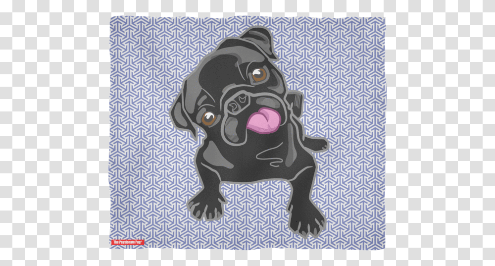 Black Pug Puppy Premium Fleece Blanket Pug, Dog, Pet, Canine, Animal Transparent Png