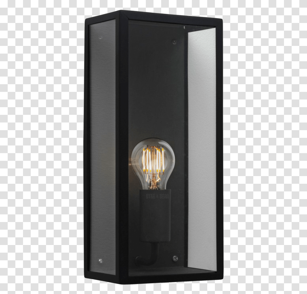 Black Rectangle Box Wall Light Sconce, Lightbulb, Lamp, Lighting Transparent Png
