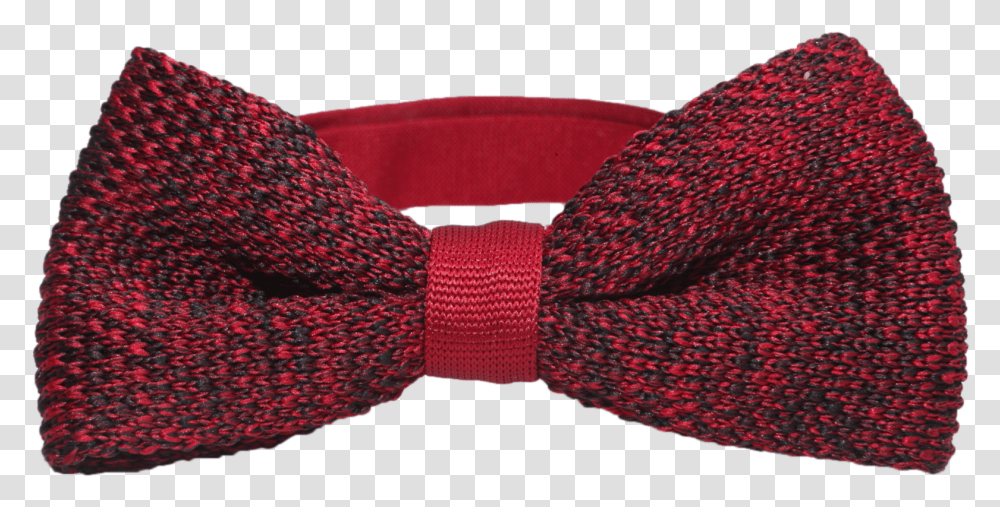 Black Red Knit Bow Tie Wool, Accessories, Accessory, Necktie, Scarf Transparent Png