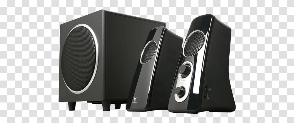 Black Retail Speaker System Logitech Z523, Electronics, Audio Speaker, Mobile Phone, Cell Phone Transparent Png