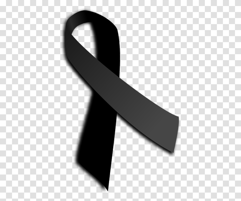 Black Ribbon Awareness Ribbon Badge Sign When Someone Dies, Face, Sword Transparent Png