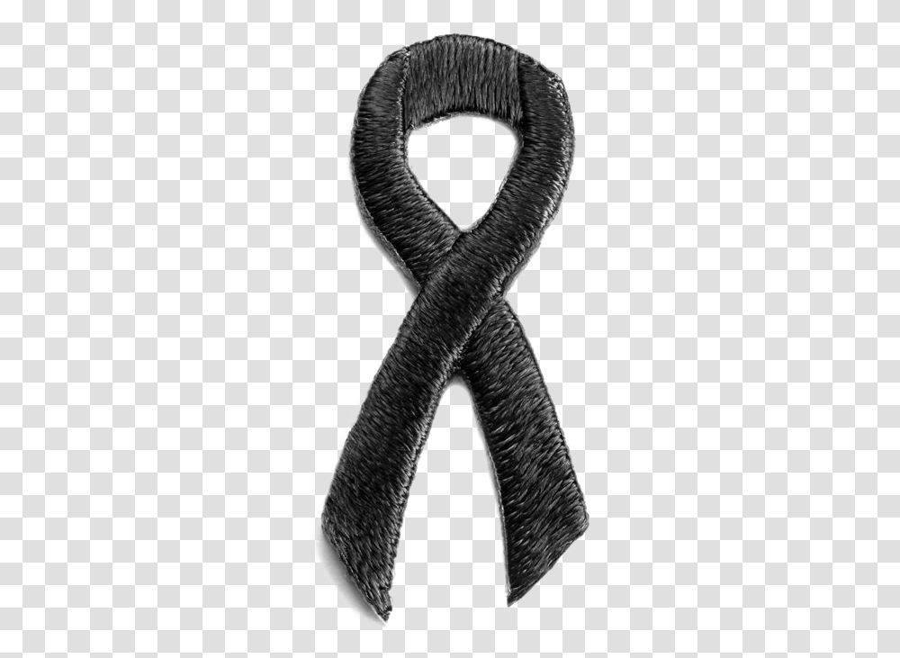 Black Ribbon Image Mart Black Colour Aids Symbol, Strap, Tool, Scarf, Clothing Transparent Png