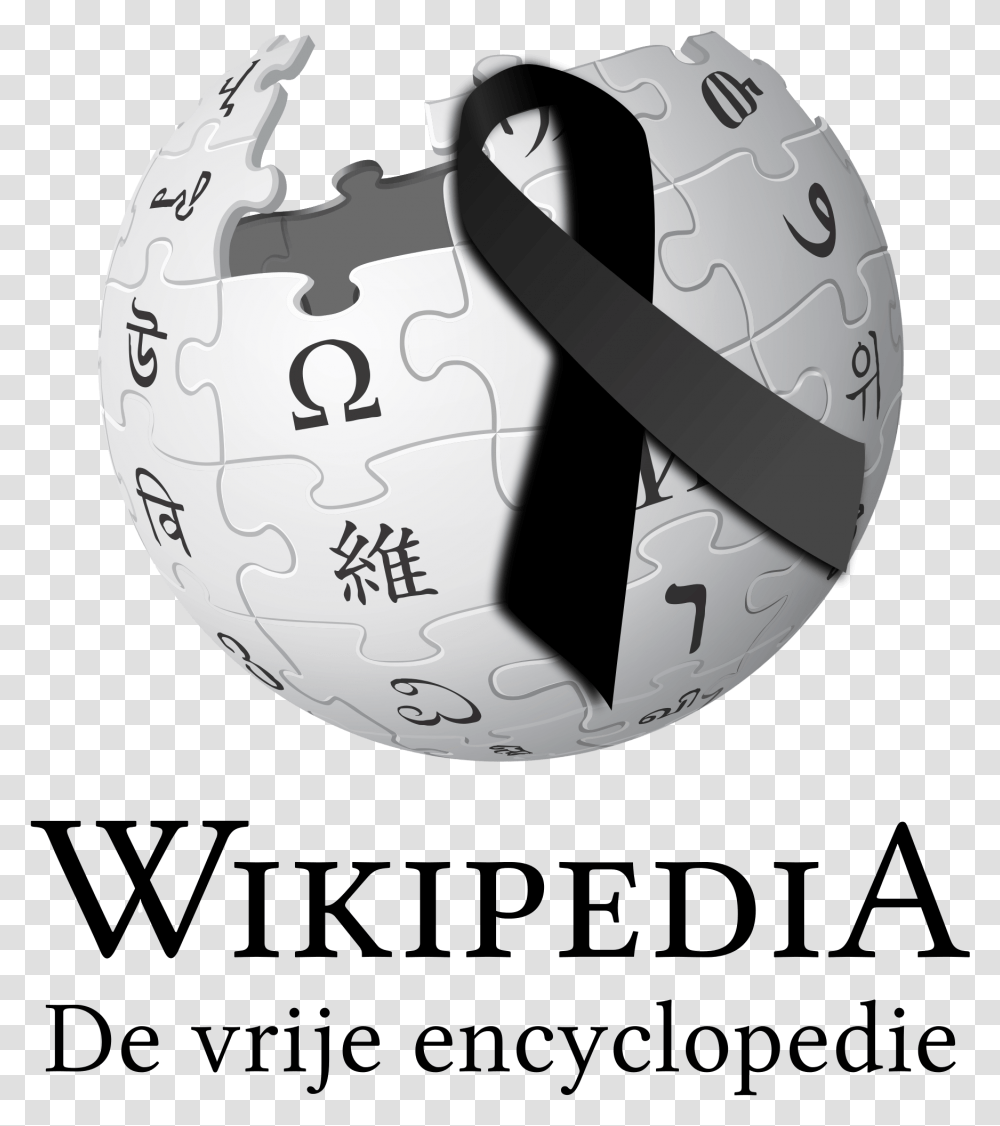 Black Ribbon Logo Logodix Wikipedia, Word, Sphere, Text, Grenade Transparent Png